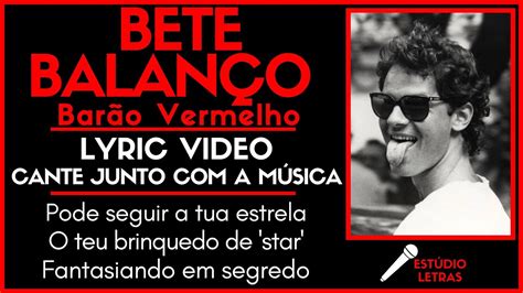 bete balanco letra - barão vermelho bete balanço cifra